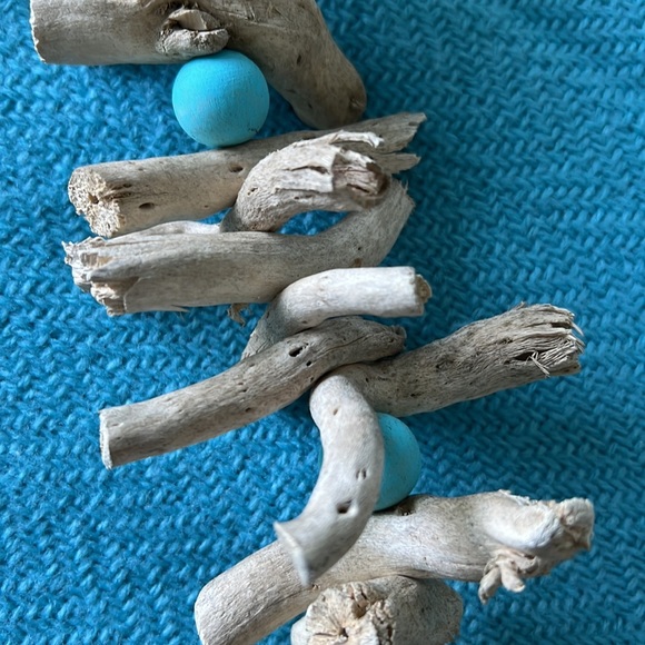 NWOT HANDMADE hanging driftwood and wooden beads - Picture 3 of 3